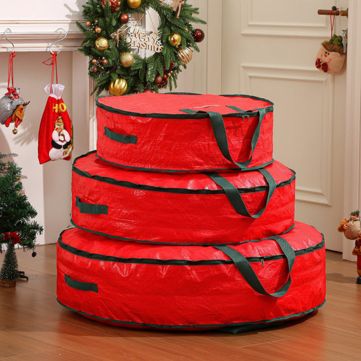 Durable Woven Christmas Ornament Storage Bag