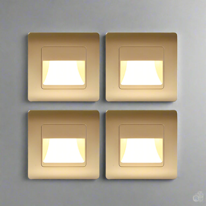EB Brone - Led Stair Light 4 Colors PIR Sensor Recessed Footlight