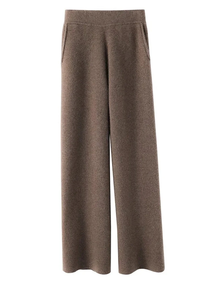 Elara Cashmere Comfort Pants for Women, High-Waisted