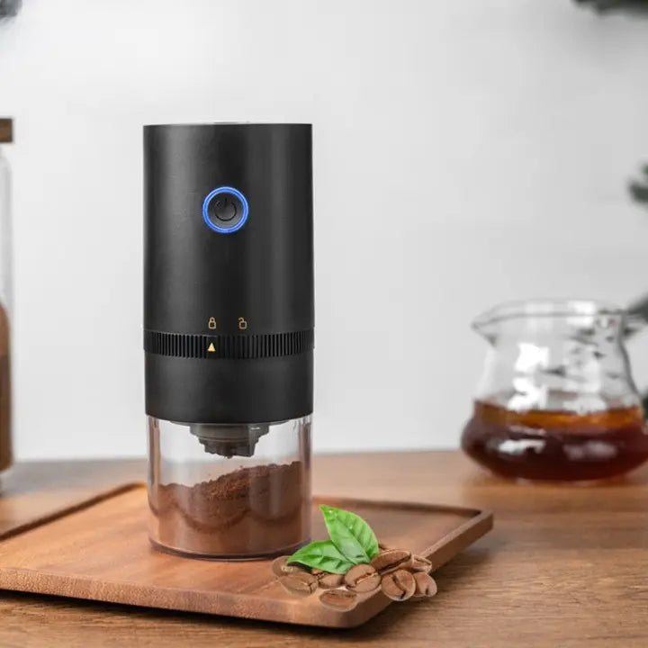 Electric Coffee Grinder with Adjustable Grind Settings - USB Rechargeable &amp; Cordless - For Coffee, Spices, Pepper and Seeds