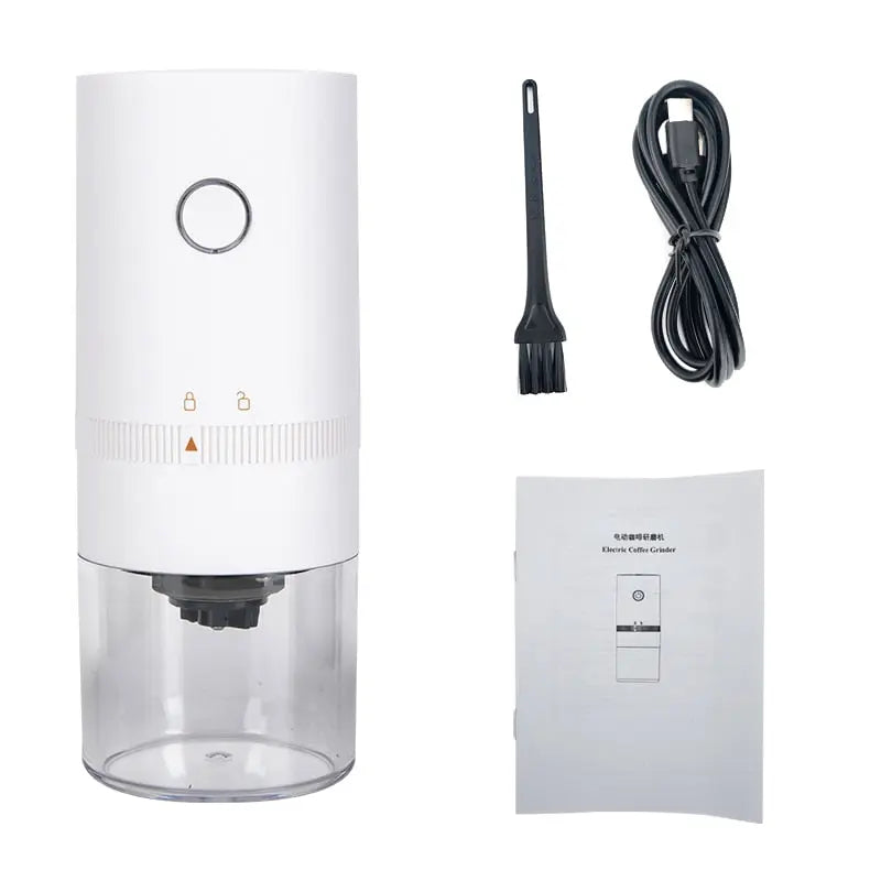 Electric Coffee Grinder with Adjustable Grind Settings - USB Rechargeable &amp; Cordless - For Coffee, Spices, Pepper and Seeds
