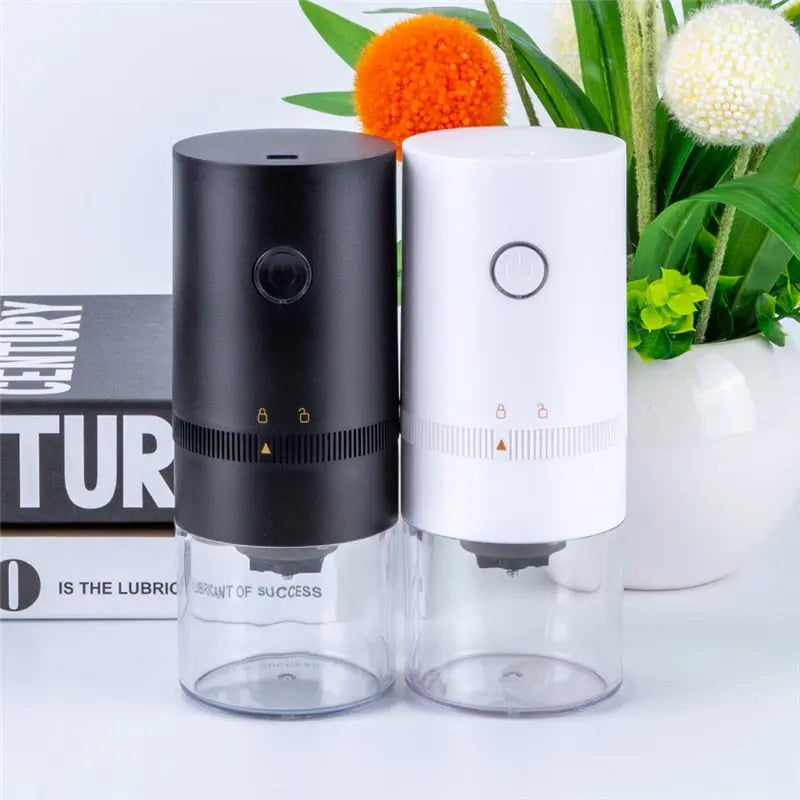 Electric Coffee Grinder with Adjustable Grind Settings - USB Rechargeable &amp; Cordless - For Coffee, Spices, Pepper and Seeds