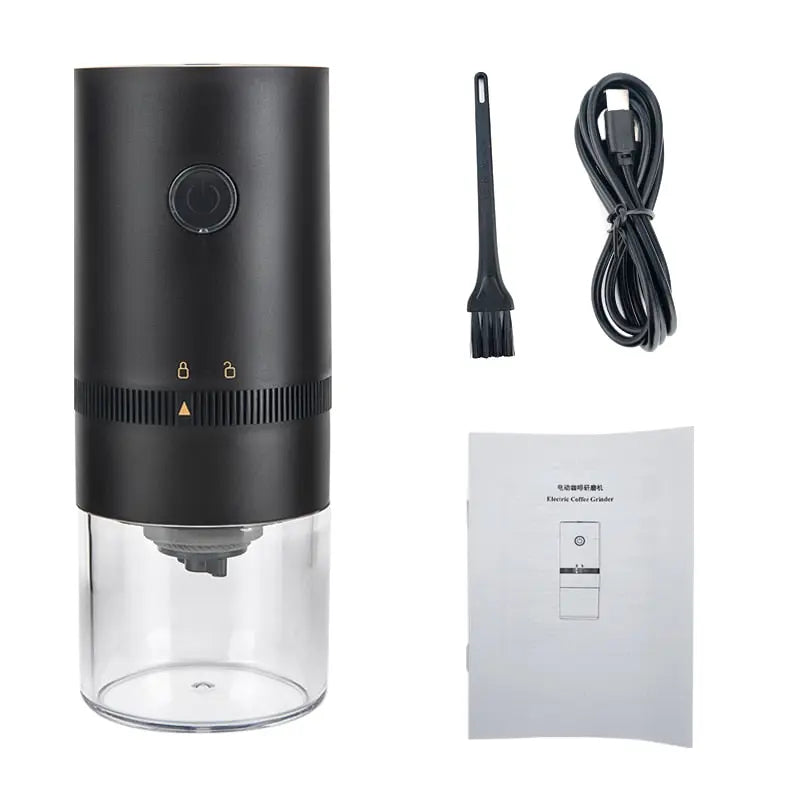 Electric Coffee Grinder with Adjustable Grind Settings - USB Rechargeable &amp; Cordless - For Coffee, Spices, Pepper and Seeds