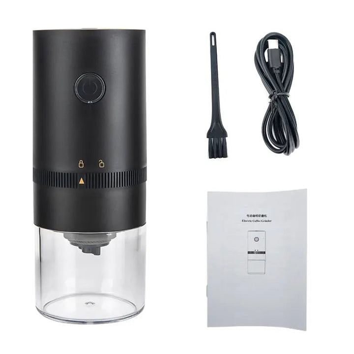 Electric Coffee Grinder with Adjustable Grind Settings - USB Rechargeable &amp; Cordless - For Coffee, Spices, Pepper and Seeds