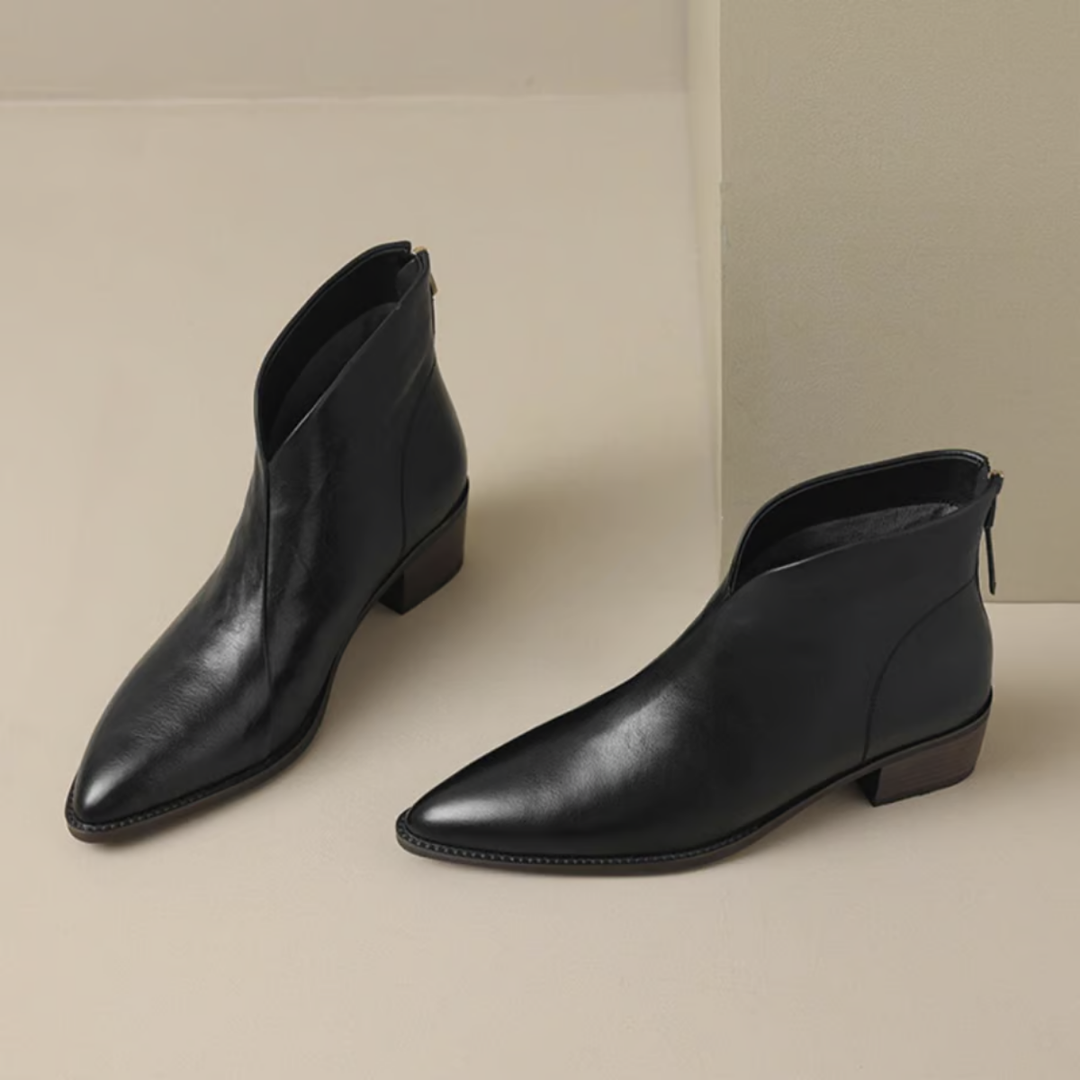 Elegant Back-Zip Ankle Boots
