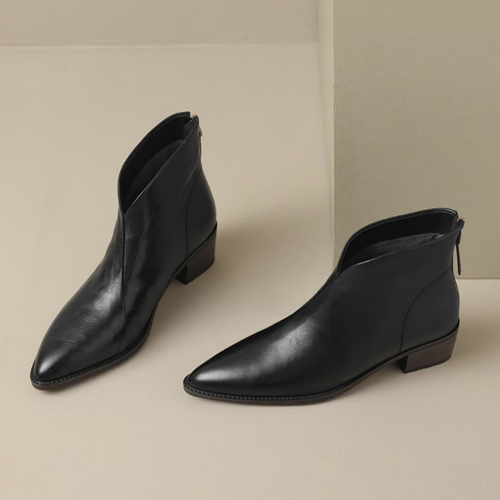 Elegant Back-Zip Ankle Boots