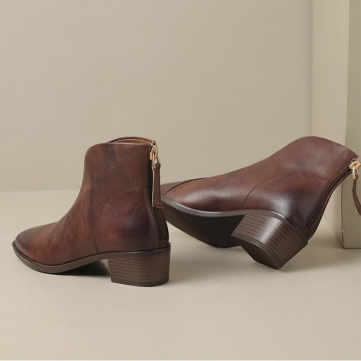 Elegant Back-Zip Ankle Boots