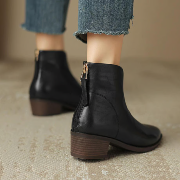 Elegant Back-Zip Ankle Boots