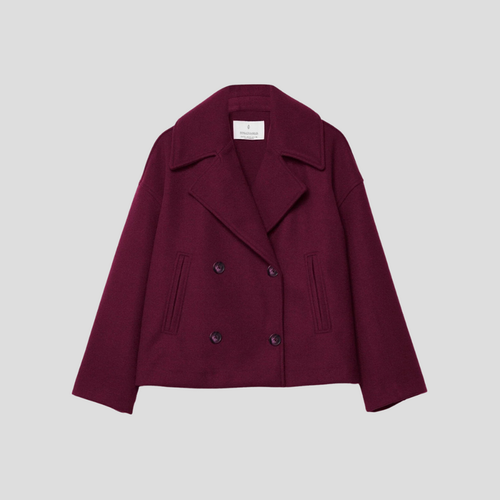 Double-Breasted Short Coat – Elegant and Timeless