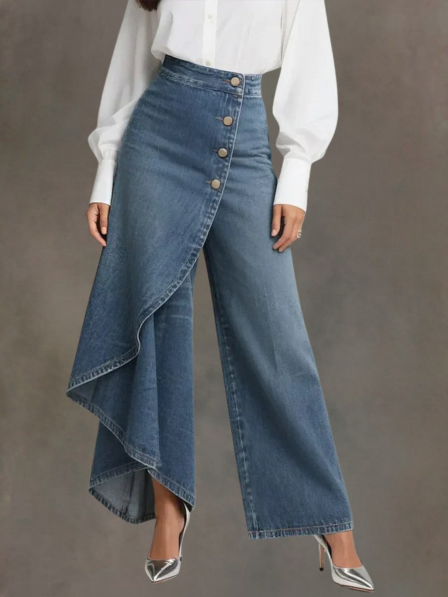 Elegant High-Waisted Wide-Leg Pants