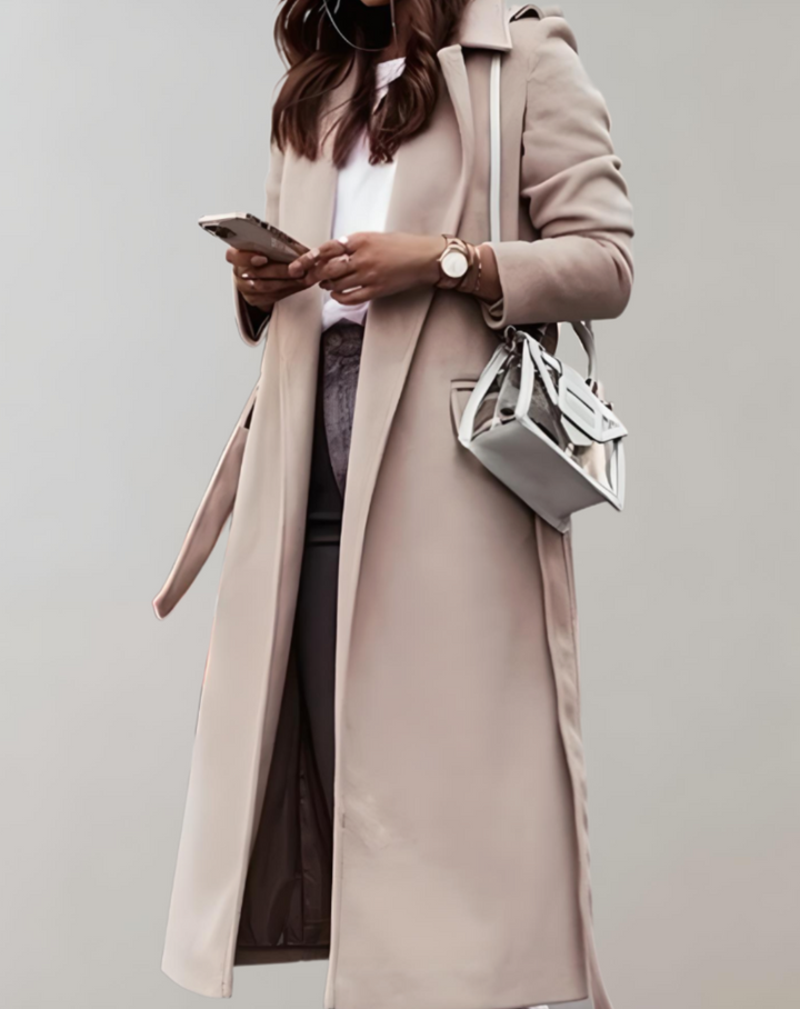 Elegant Long Belted Women&