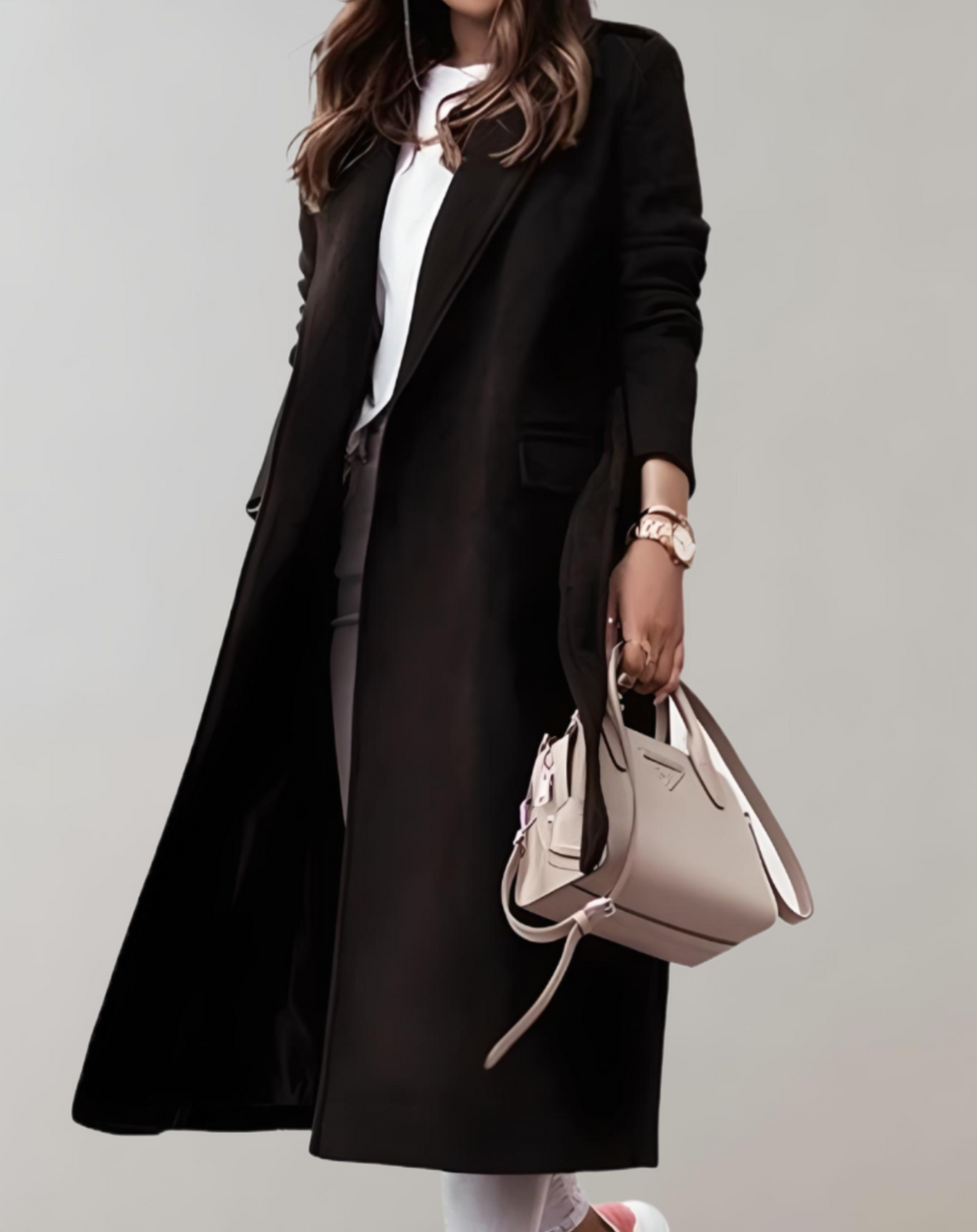 Elegant Long Belted Women&