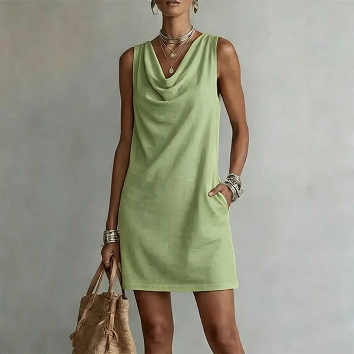 Elegant Mini Dress with Pockets