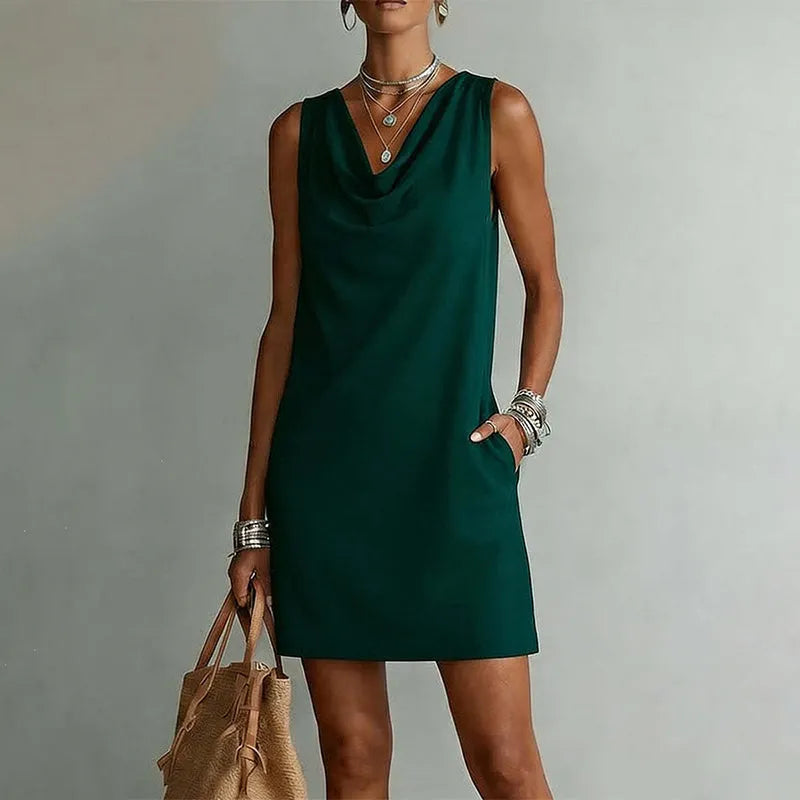 Elegant Mini Dress with Pockets