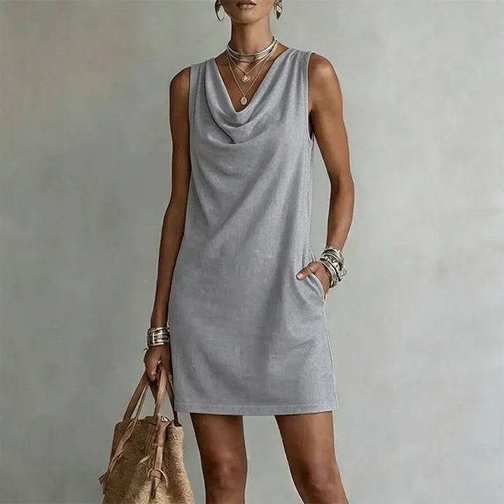 Elegant Mini Dress with Pockets