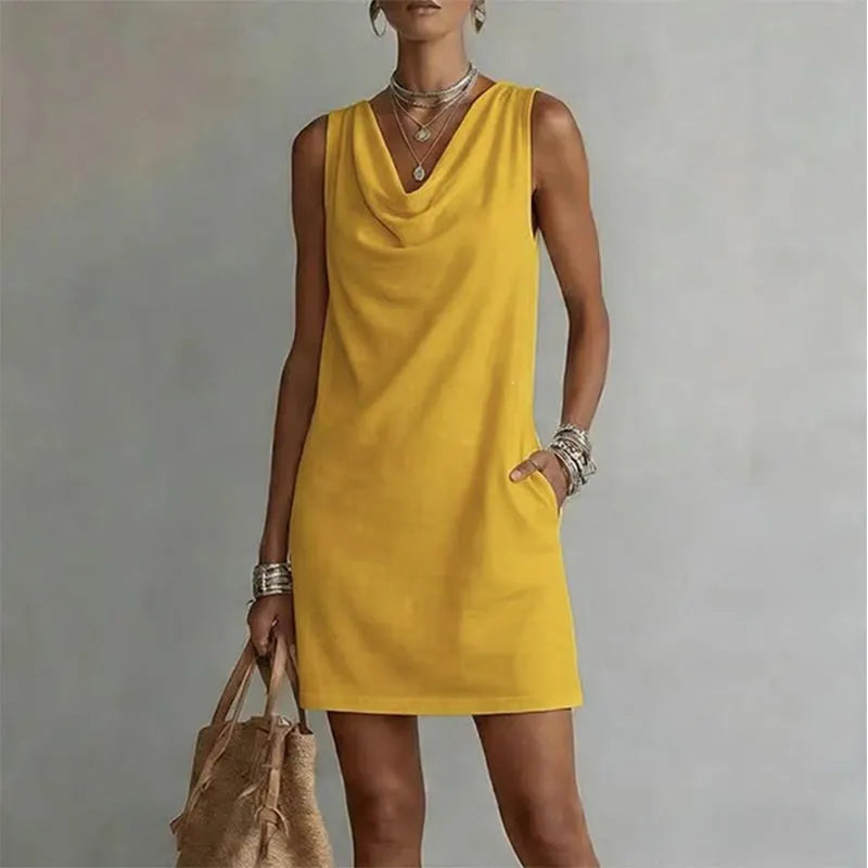 Elegant Mini Dress with Pockets