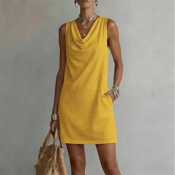 Elegant Mini Dress with Pockets