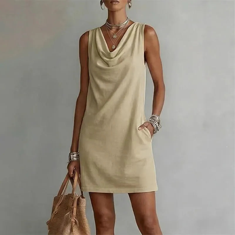 Elegant Mini Dress with Pockets