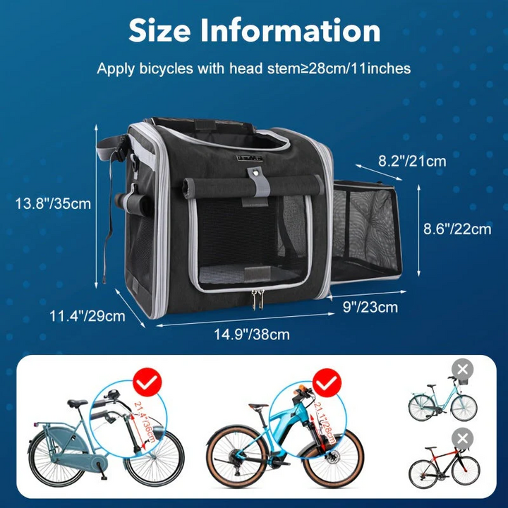 Expandable Pet Bike Basket