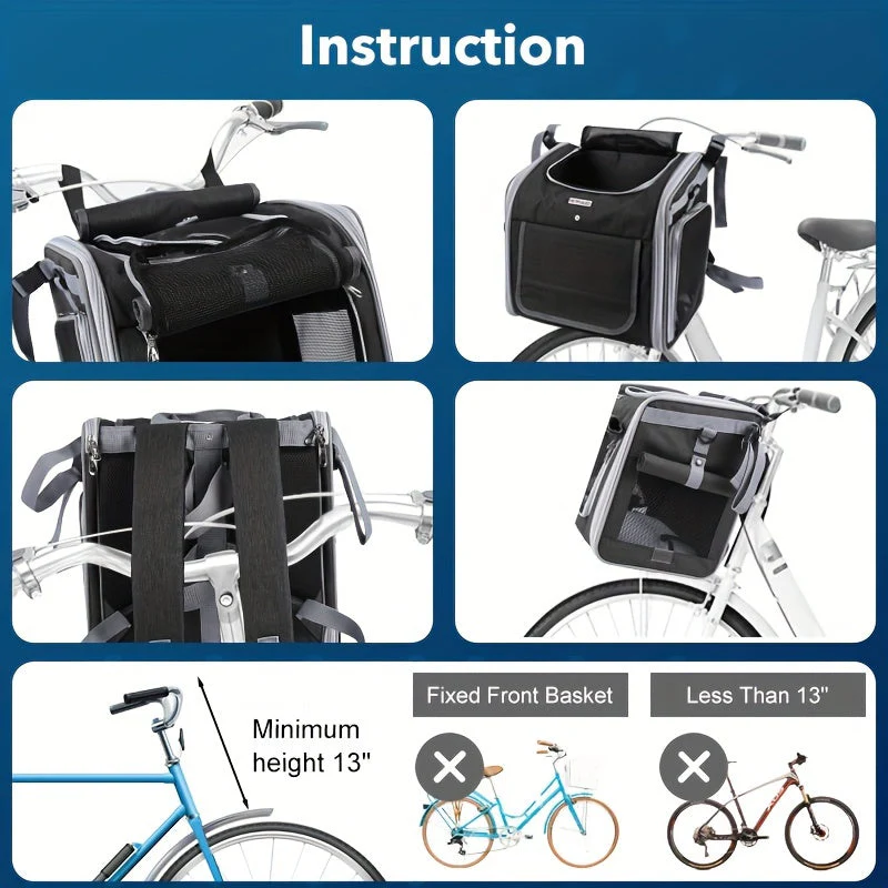 Expandable Pet Bike Basket