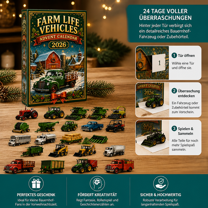 Farm Vehicles Advent Calendar 2026 – 24 Days of Agricultural Vehicles