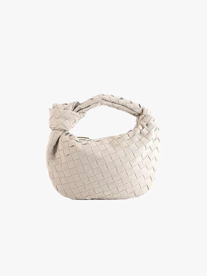 Faux Suede Woven Mini Handbag