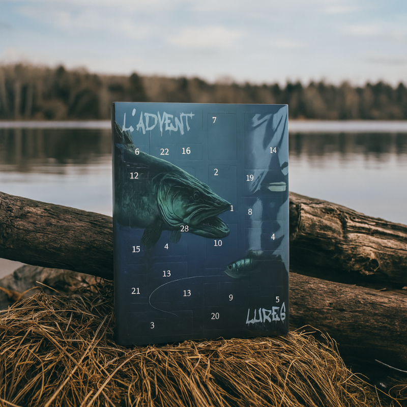 Fishing Advent Calendar with 24 Lures | Christmas Countdown with Daily Surprises | Metal &amp; PP