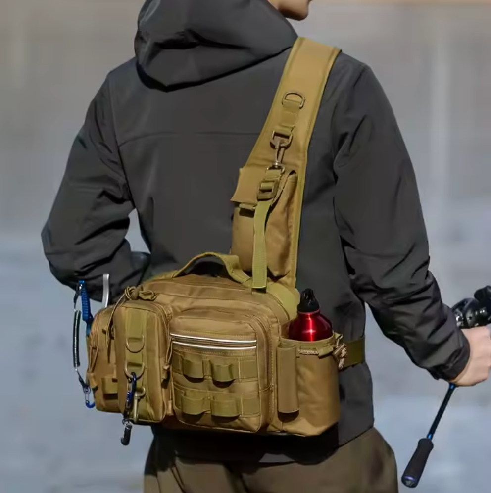 Fishing Bag with Shoulder &amp; Waist Belt