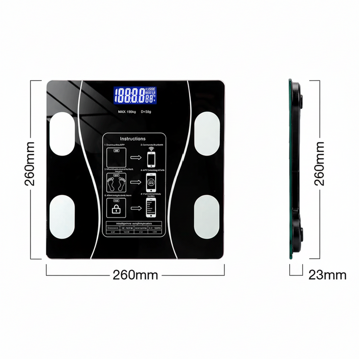 FITSCALE – Smart Body Analysis Scale with App Connectivity