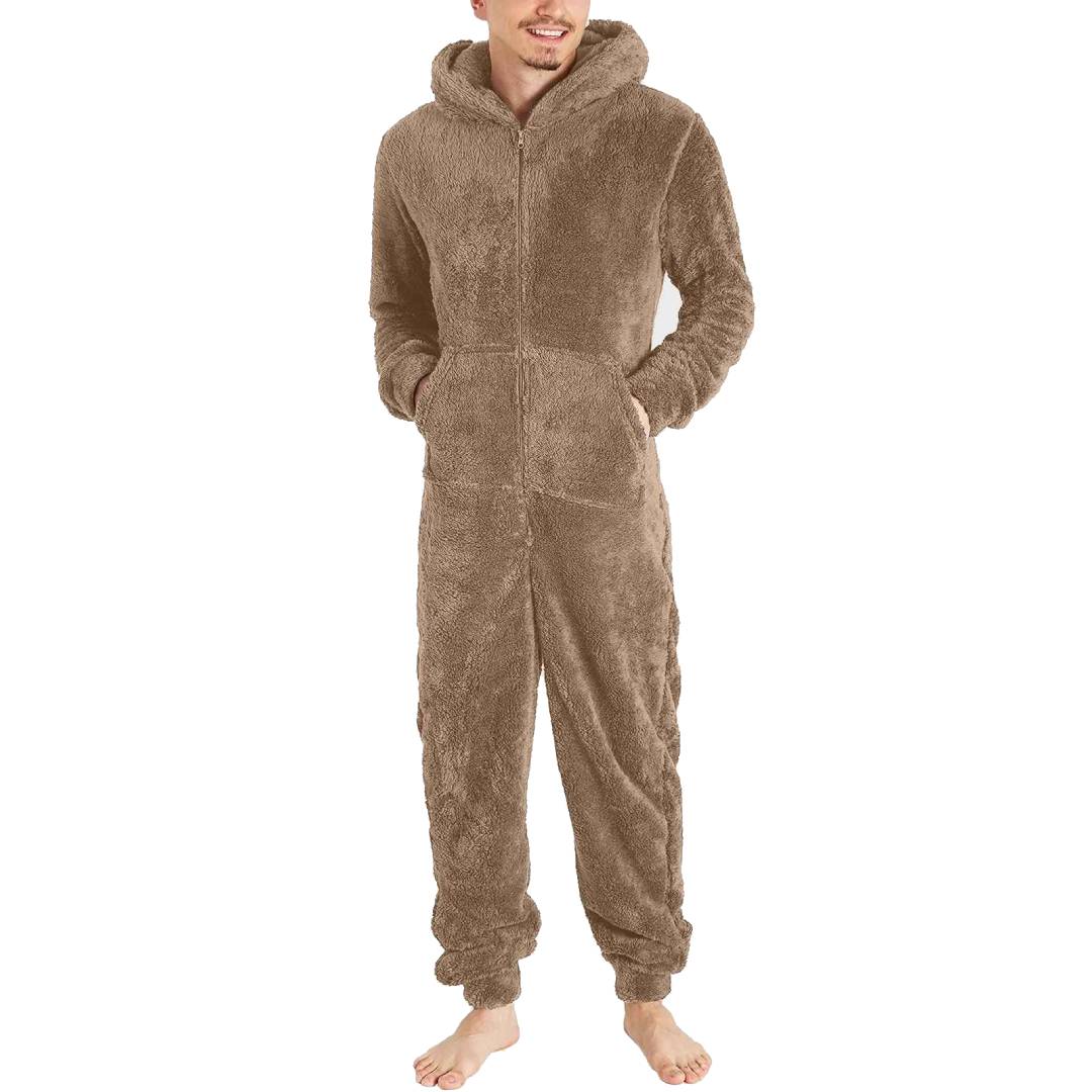 Fleece Jumpsuit Men - Warm &amp; Cozy Overall