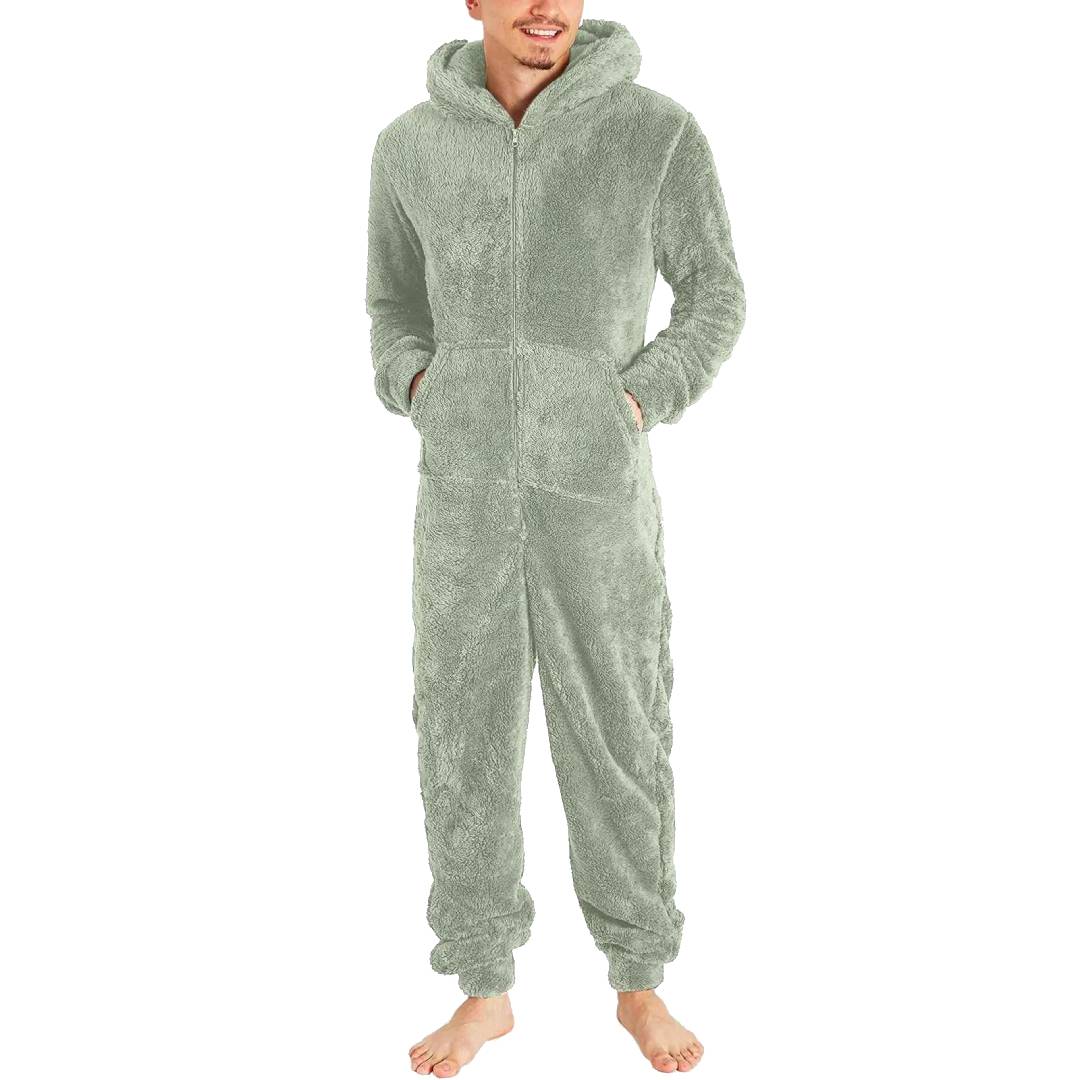 Fleece Jumpsuit Men - Warm &amp; Cozy Overall