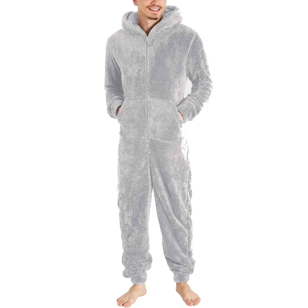 Fleece Jumpsuit Men - Warm &amp; Cozy Overall