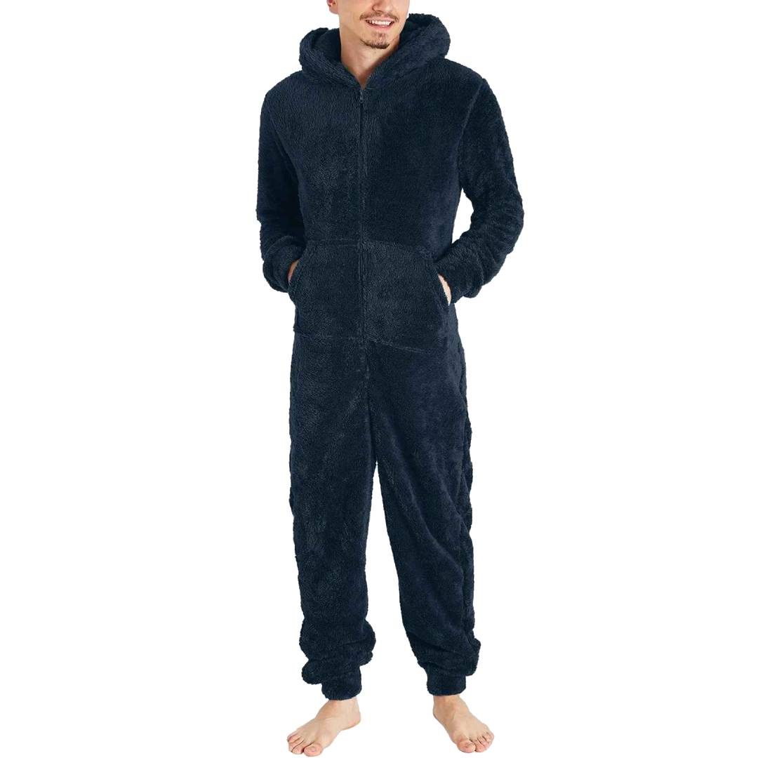Fleece Jumpsuit Men - Warm &amp; Cozy Overall
