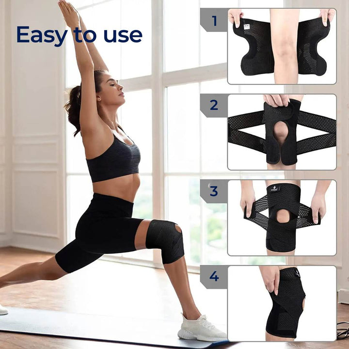 FlexGuard Knee Pads | with Support Compression Springs and Tension Strap - for Stability - Pain Relief and Protection Niki