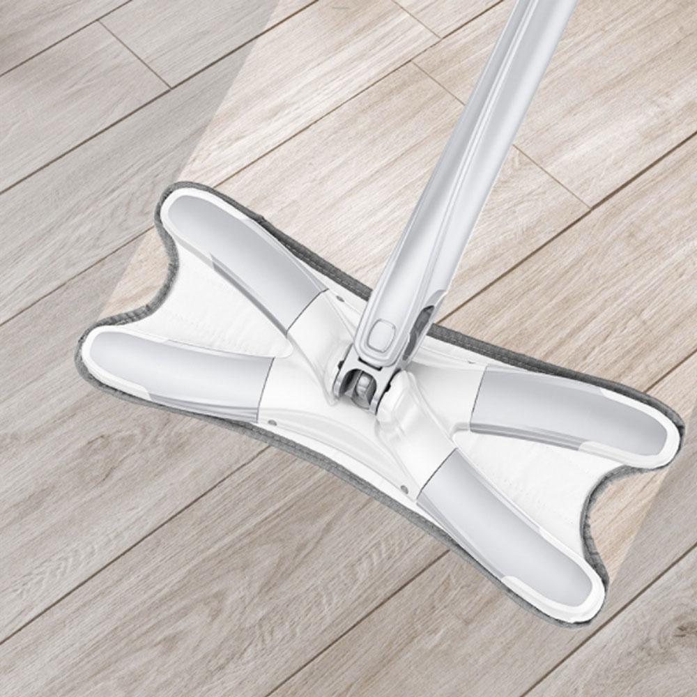 Flexible X-Shaped Floor Mop with Rotating Swivel Cleaning Head