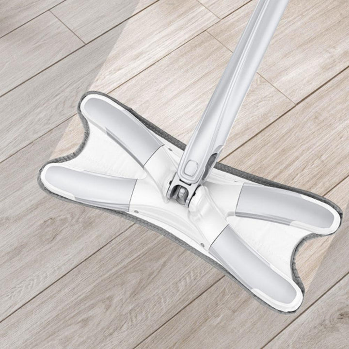 Flexible X-Shaped Floor Mop with Rotating Swivel Cleaning Head