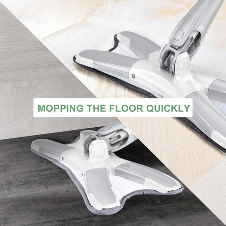 Flexible X-Shaped Floor Mop with Rotating Swivel Cleaning Head