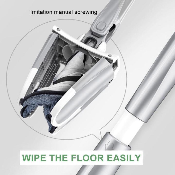 Flexible X-Shaped Floor Mop with Rotating Swivel Cleaning Head