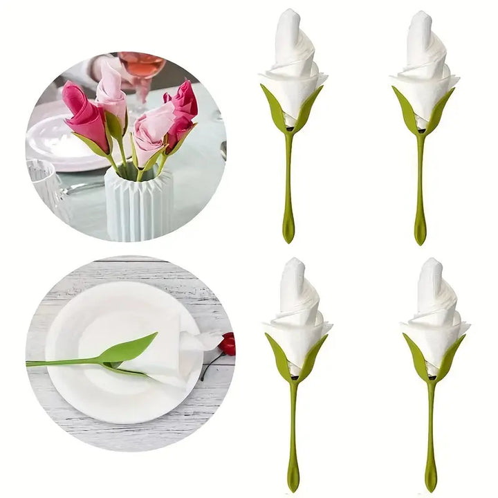 Florenza™ – Stylishly Roll Napkins into Flowers (2 Pieces)