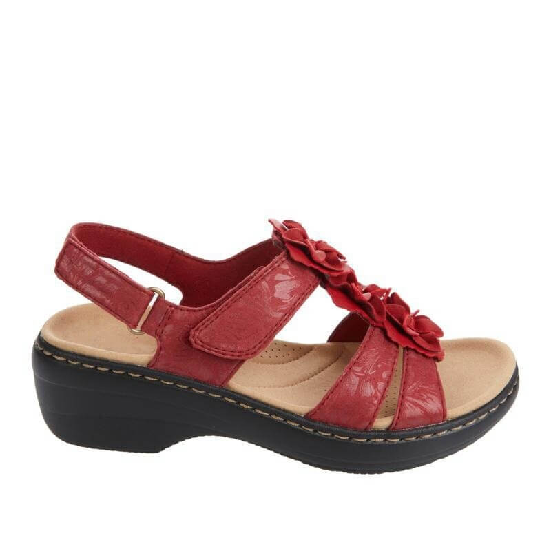 Flower Wedge Sandals