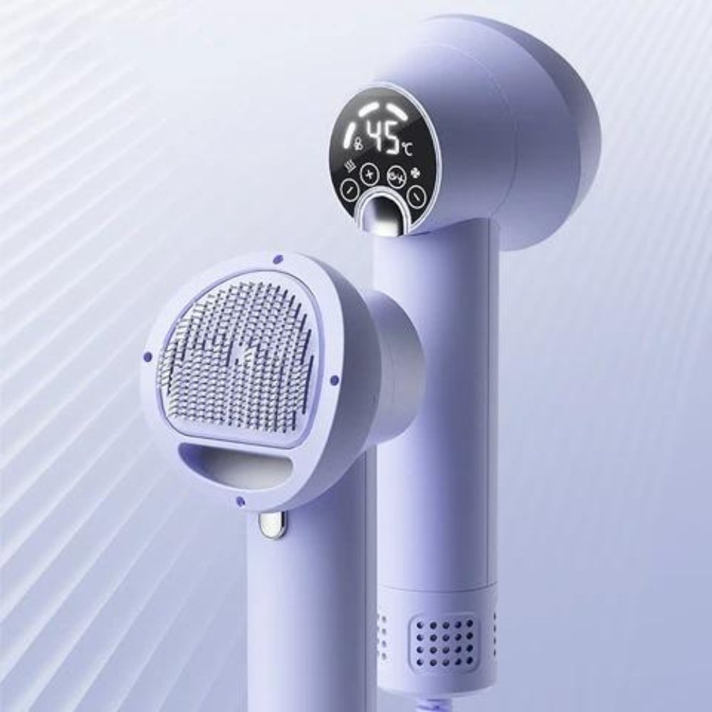 FluffDry • 2-in-1 Dog Hair Dryer &amp; Brush