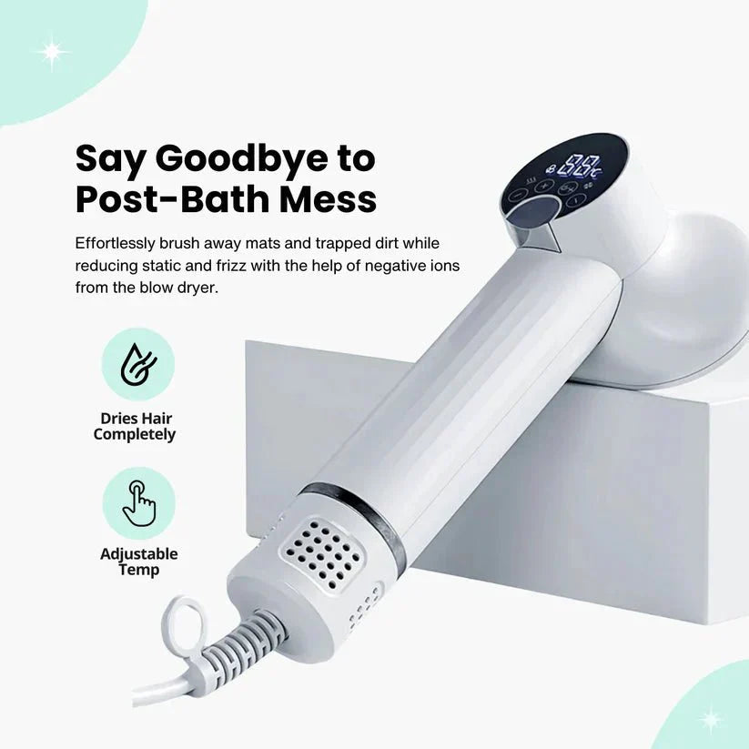 FluffDry • 2-in-1 Dog Hair Dryer &amp; Brush