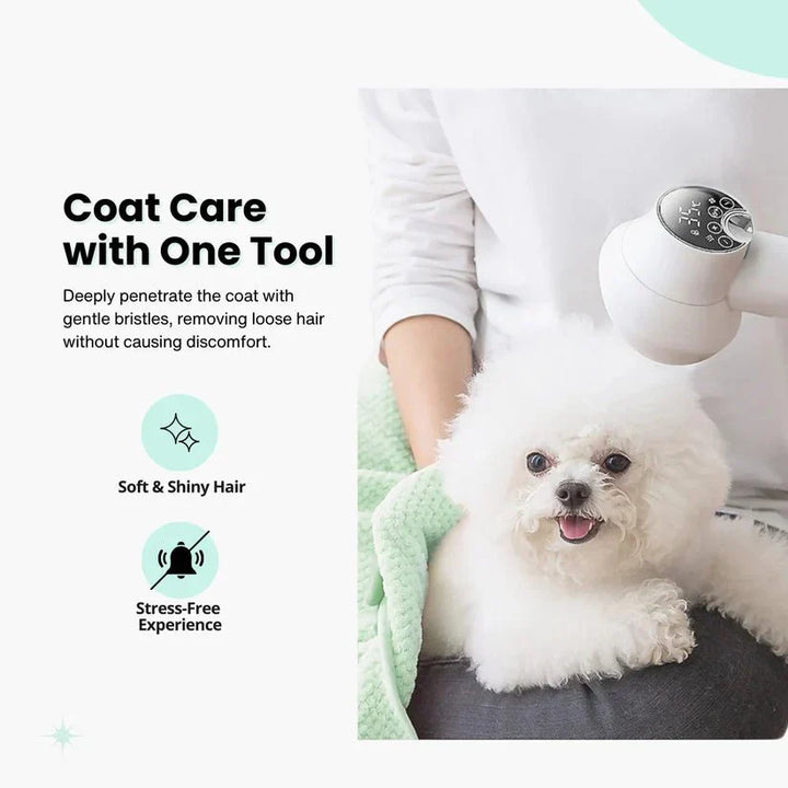 FluffDry • 2-in-1 Dog Hair Dryer &amp; Brush