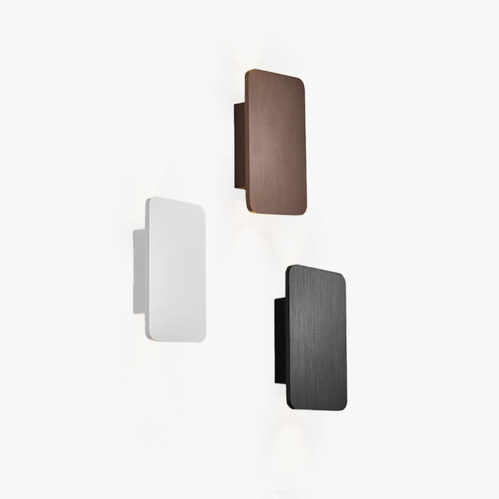 Flush Mount Bi-Directional LED Wall Sconce in Brushed Metal
