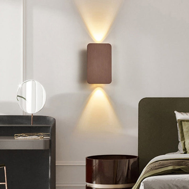 Flush Mount Bi-Directional LED Wall Sconce in Brushed Metal