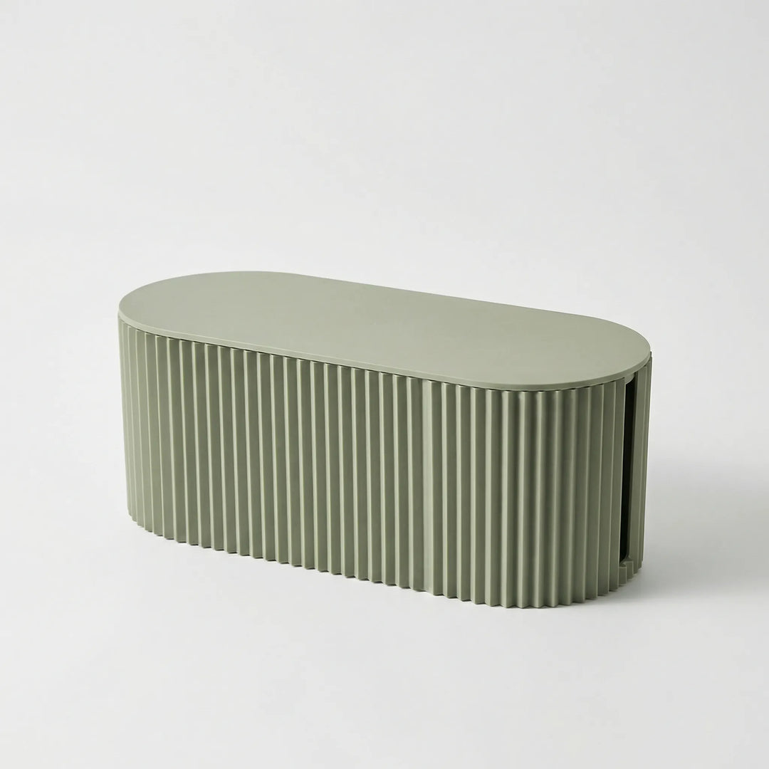 Fluted Cable Management Box with Flat Storage Lid