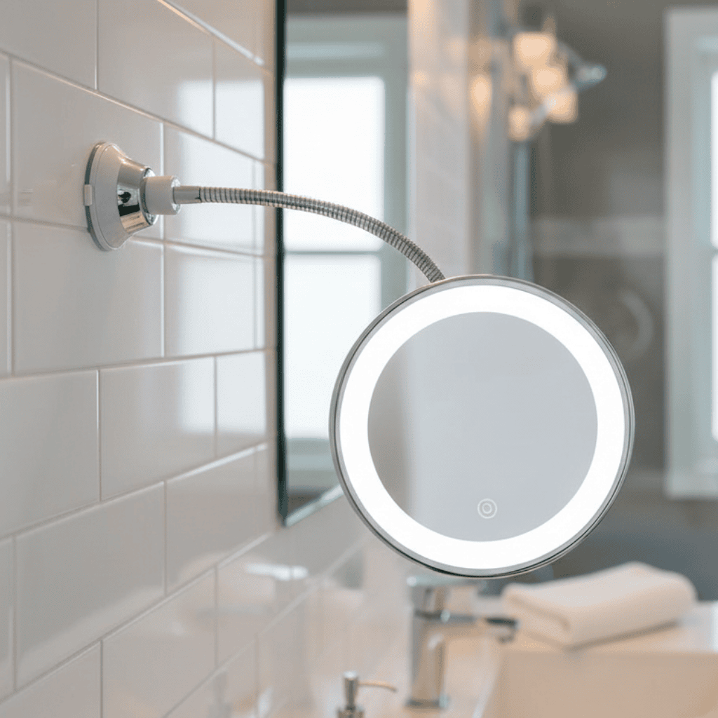FOCUSLITE – LED mirror with ultra-strong light &amp; precise 10x zoom