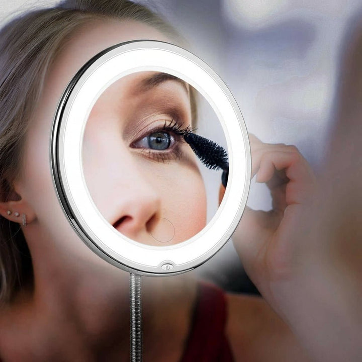 FOCUSLITE – LED mirror with ultra-strong light &amp; precise 10x zoom