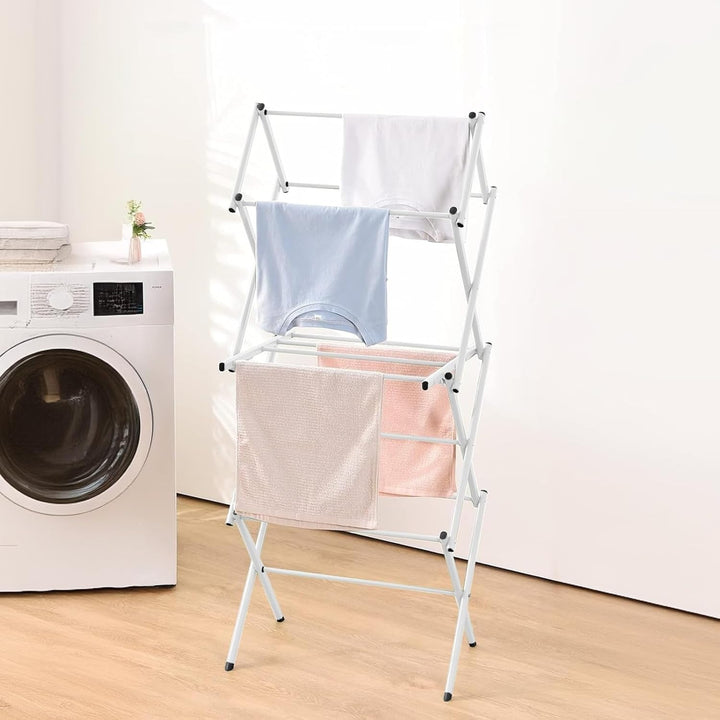 Foldable Clothes Drying Rack with Lightweight Space-Saving Design