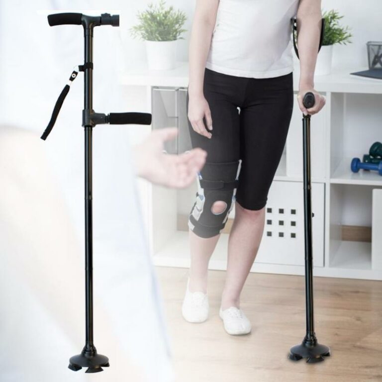 Folding Walking Cane with LED Light and Alarm